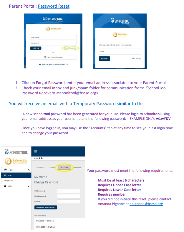Password Reset Ballston Spa Central School District