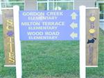 Signage at the elementary school.